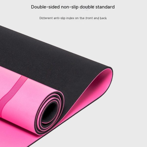 Non-slip 2mmPU Leather Environmental Rubber Yoga Mat - Image 3